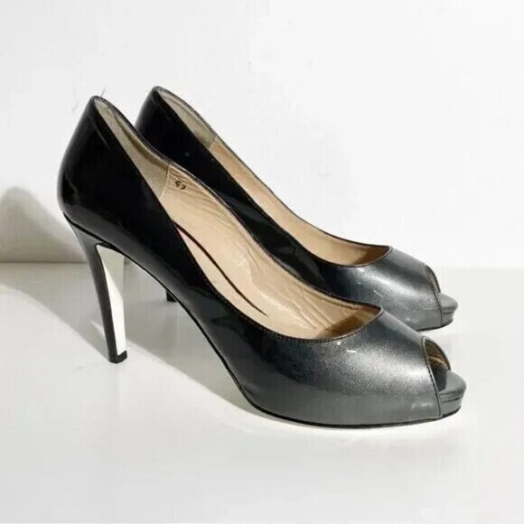 ron white Shoes - Ron White "Bonnie" Peep Toe Pewter Stiletto Heel BNWT Italy